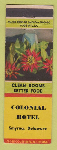 Matchbook Cover - Colonial Hotel Smyrna DE