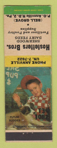 Matchbook Cover - Hostetters Bros Dairy Feeds Sherwood Annville PA