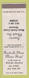 Matchbook Cover - Rockville Plaza Motor Hotel Rockville MD