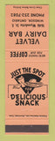 Matchbook Cover - Velvet Dairy Bar Windsor ON