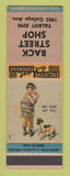 Matchbook Cover - Back Street Shop NO TOWN
