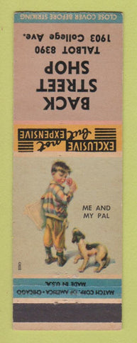 Matchbook Cover - Back Street Shop NO TOWN