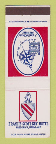Matchbook Cover - Francis Scott Key Hotel Frederick MD