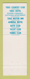 Matchbook Cover - The Bath Club Tides Country Club St Petersburg FL