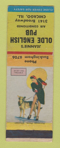 Matchbook Cover - Jeannie's Olde English Pub Chicago IL pinup