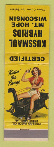 Matchbook Cover - Kussmaul Hybrids Mount Hope WI pinup