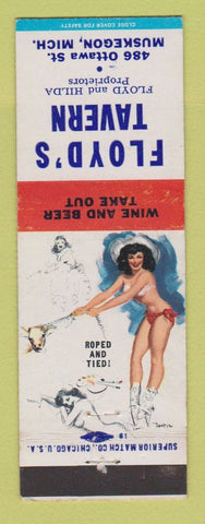 Matchbook Cover - Floyd's Tavern Muskegon MI pinup
