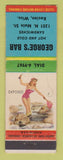 Matchbook Cover - George's Bar Racine WI WEAR pinup