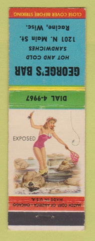 Matchbook Cover - George's Bar Racine WI WEAR pinup