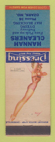 Matchbook Cover - Hannah Cleaners Ozark MO pinup