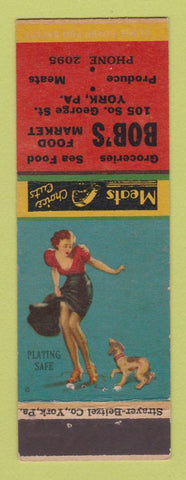 Matchbook Cover - Bob's Food Market Grocery York PA pinup
