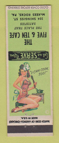 Matchbook Cover - Five and Ten Cafe McKees Rocks PA pinup