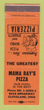 Matchbook Cover - Mama Ray's Pizza Cleveland OH
