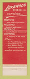 Matchbook Cover - Lakewood Storage Cleveland OH