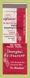 Matchbook Cover - Shanghai Restaurant Cleveland OH Chinese