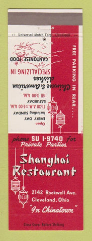 Matchbook Cover - Shanghai Restaurant Cleveland OH Chinese