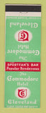 Matchbook Cover - Commodore Hotel Cleveland OH