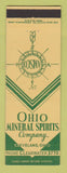 Matchbook Cover - Ohio Mineral Spirits Company Cleveland OH