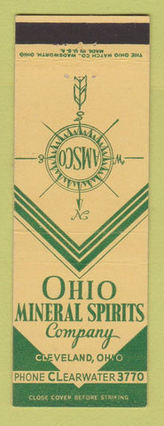 Matchbook Cover - Ohio Mineral Spirits Company Cleveland OH