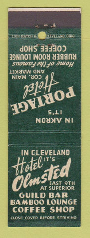 Matchbook Cover - Hotel Olmsted Portage Akron Cleveland OH