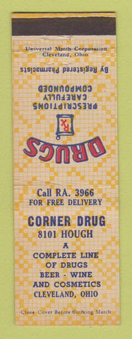 Matchbook Cover - Corner Drug Store Cleveland OH