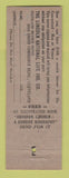 Matchbook Cover - Lincoln National Life Insurance Seth Bardwell Cleveland