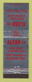 Matchbook Cover - Alsar Baked Enamel Aluminum Siding Cleveland OH