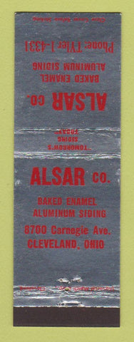 Matchbook Cover - Alsar Baked Enamel Aluminum Siding Cleveland OH