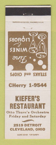 Matchbook Cover - Kiefer's Restaurant Cleveland OH