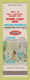 Matchbook Cover - Crane Bathroom Fixtures Plumbing Heating Cleveland OH