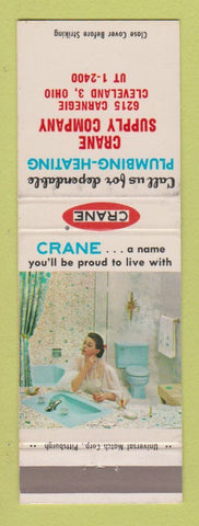Matchbook Cover - Crane Bathroom Fixtures Plumbing Heating Cleveland OH