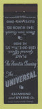 Matchbook Cover - Universal Cleansing Dyeing Cleveland OH