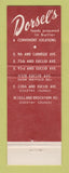 Matchbook Cover - Dorsel's Cocktail Lounge Cleveland OH