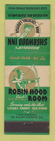 Matchbook Cover - Sherwood Inn Robin Hood Room Cleveland OH Brodella's