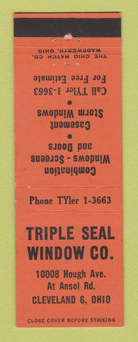 Matchbook Cover - Triple Seal Window Company Cleveland OH