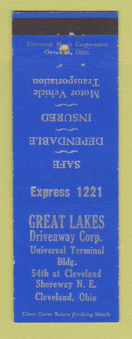 Matchbook Cover - Great Lakes Diveaway Corp Rental Cars? Cleveland OH