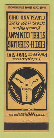 Matchbook Cover - Firth Sterling Steel Cleveland OH