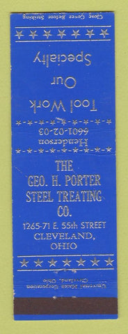 Matchbook Cover - Geo Porter Steel Treating Cleveland OH