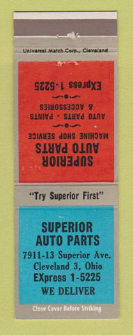 Matchbook Cover - Superior Auto Parts Cleveland OH