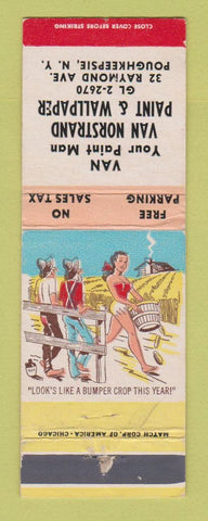 Matchbook Cover - Van Norstrand Paint Wall Paper Poughkeepsie NY WEAR hillbilly
