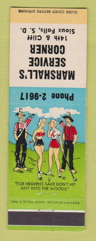Matchbook Cover - Marshall's Service Corner Sioux Falls SD hillbilly