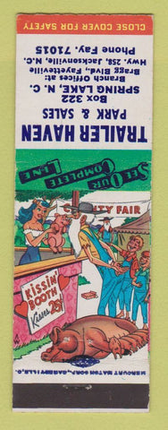 Matchbook Cover - Trailer Haven Park Sales Spring Lake NC hillbilly