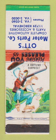 Matchbook Cover - Ott's Motor Parts auto Detroit MI WEAR hillbilly