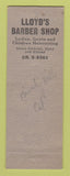 Matchbook Cover - Lloyd's Barber Shop Beverly Hills CA hillbilly