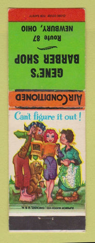 Matchbook Cover - Gene's Barber Shop Newbury OH WEAR hillbilly