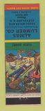 Matchbook Cover - Almas Lumber Company Cleveland OH Terry Says girlie hillbilly