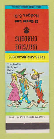 Matchbook Cover - Wayside Gardens Hodges SD hillbilly