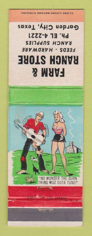 Matchbook Cover - Farm and Ranch Store Garden City TX WEAR hillbilly