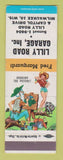 Matchbook Cover - Lilly Road Standard oil gas Milwaukee WI Marquardt hillbilly