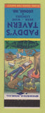 Matchbook Cover - Paddy's Tavern Ligonier IN hillbilly